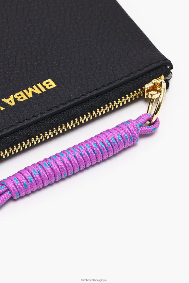 accessoires Bimba Y Lola porte-monnaie rectangulaire en cuir noir HV4486993