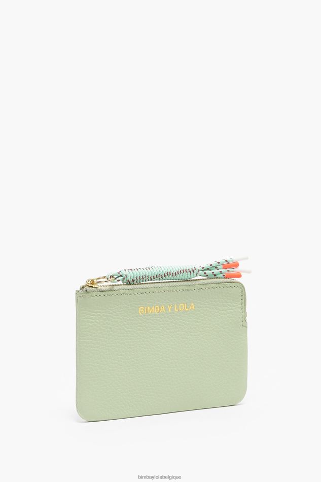 accessoires Bimba Y Lola porte-monnaie rectangulaire en cuir pastel vert HV4486986