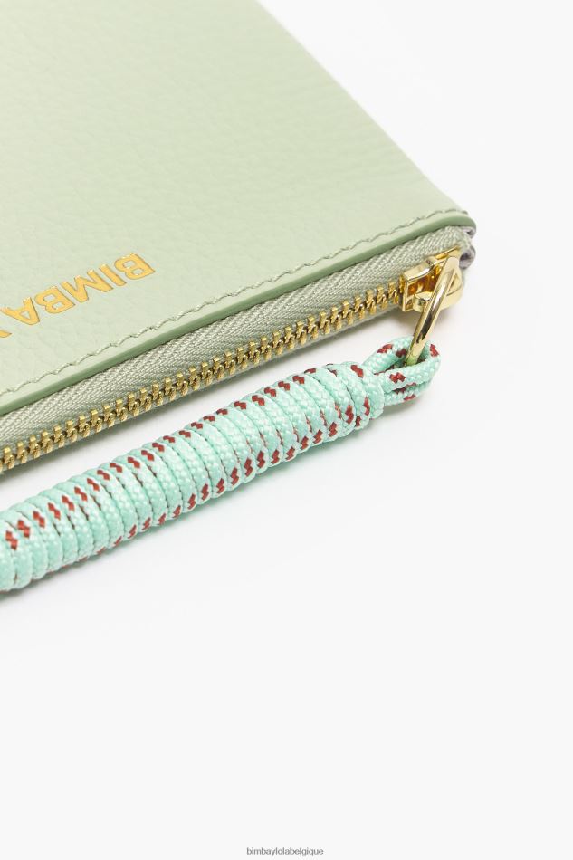 accessoires Bimba Y Lola porte-monnaie rectangulaire en cuir pastel vert HV4486986