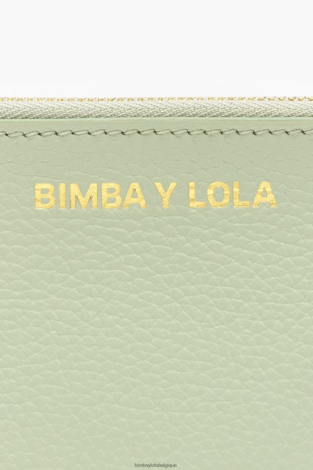accessoires Bimba Y Lola porte-monnaie rectangulaire en cuir pastel vert HV4486986