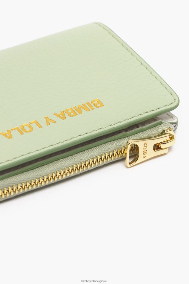 accessoires Bimba Y Lola porte-monnaie rectangulaire en cuir pastel vert HV4486988