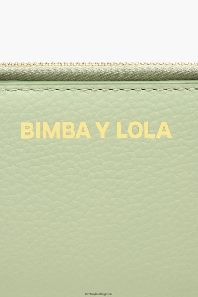 accessoires Bimba Y Lola porte-monnaie rectangulaire en cuir pastel vert HV4486988