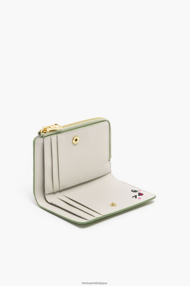 accessoires Bimba Y Lola porte-monnaie rectangulaire en cuir pastel vert HV4486988