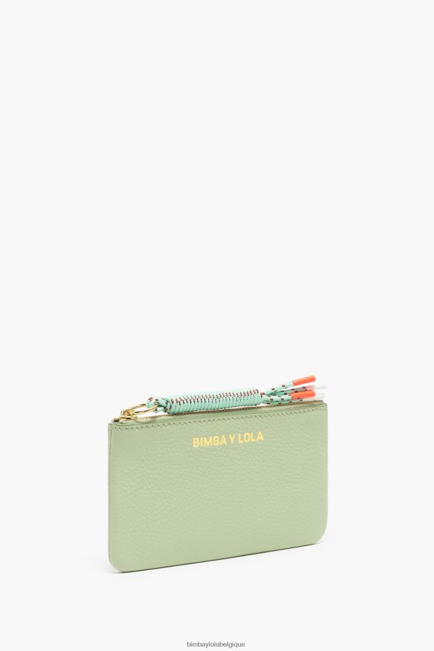 accessoires Bimba Y Lola porte-monnaie rectangulaire en cuir pastel vert HV4486990