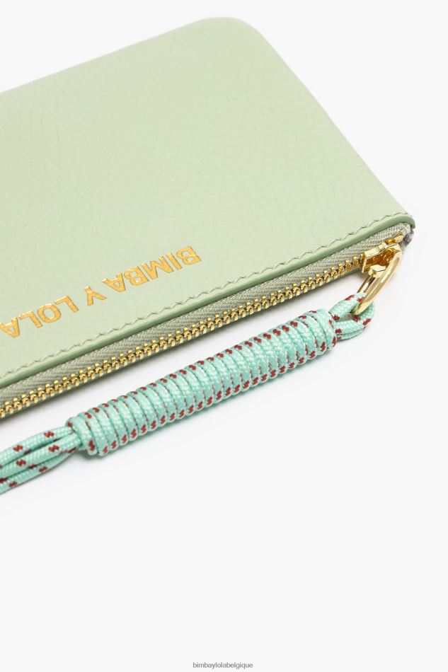 accessoires Bimba Y Lola porte-monnaie rectangulaire en cuir pastel vert HV4486990