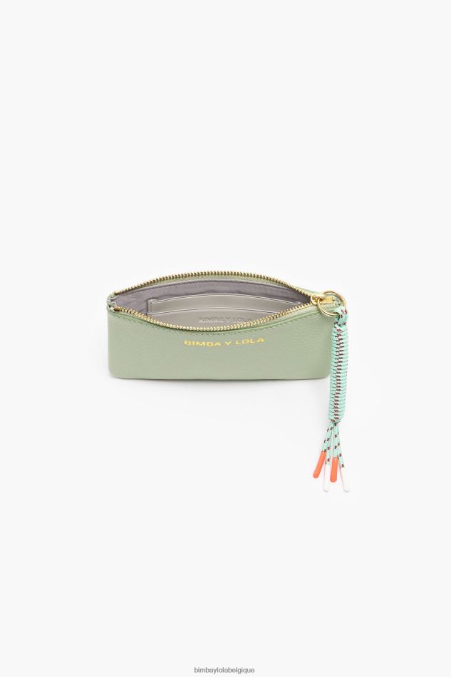 accessoires Bimba Y Lola porte-monnaie rectangulaire en cuir pastel vert HV4486990