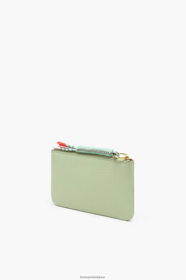accessoires Bimba Y Lola porte-monnaie rectangulaire en cuir pastel vert HV4486990