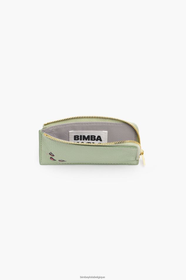 accessoires Bimba Y Lola porte-monnaie rectangulaire en cuir pastel vert HV4486997