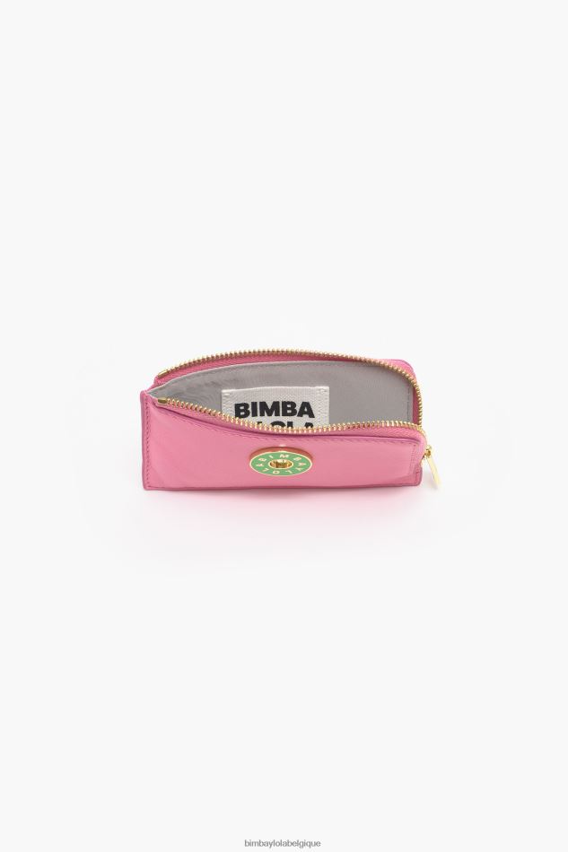 accessoires Bimba Y Lola porte-monnaie rectangulaire en cuir rose HV44861034