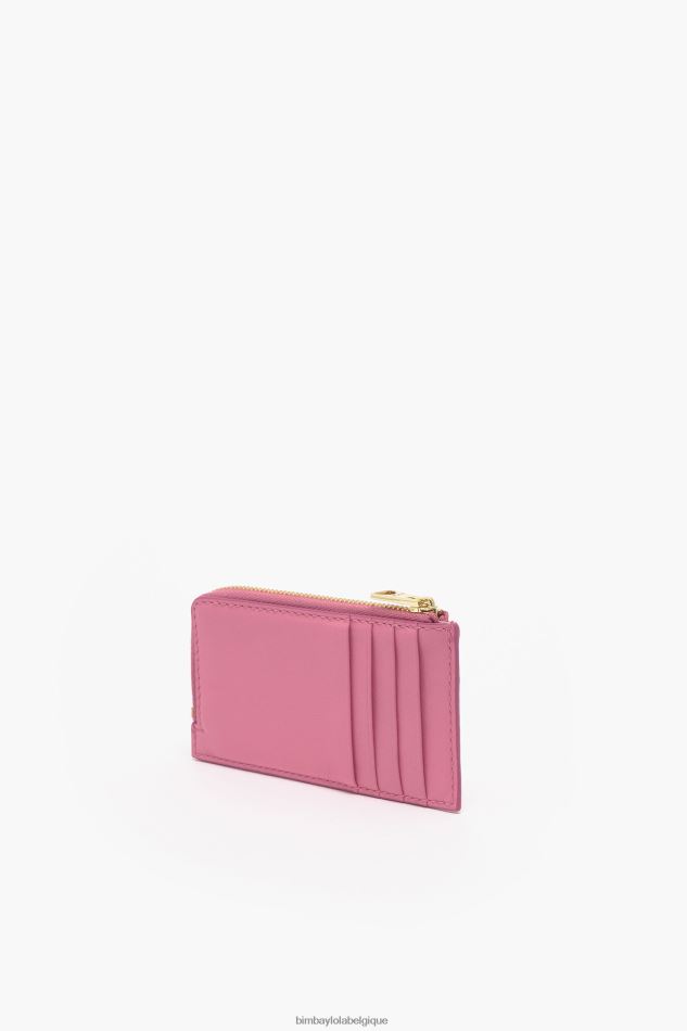 accessoires Bimba Y Lola porte-monnaie rectangulaire en cuir rose HV44861034