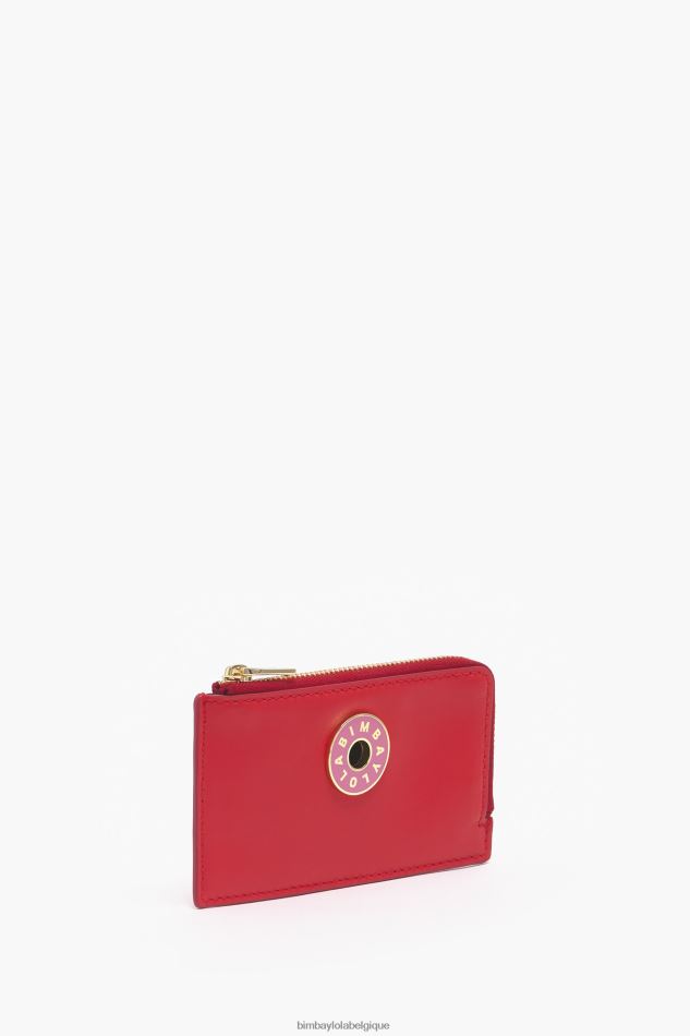 accessoires Bimba Y Lola porte-monnaie rectangulaire en cuir rouge HV44861024