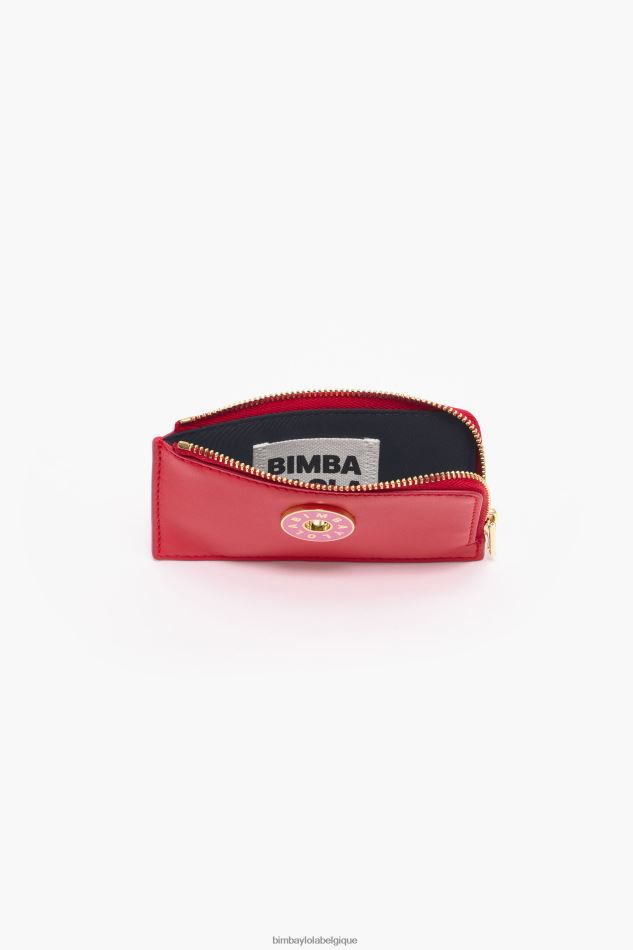 accessoires Bimba Y Lola porte-monnaie rectangulaire en cuir rouge HV44861024