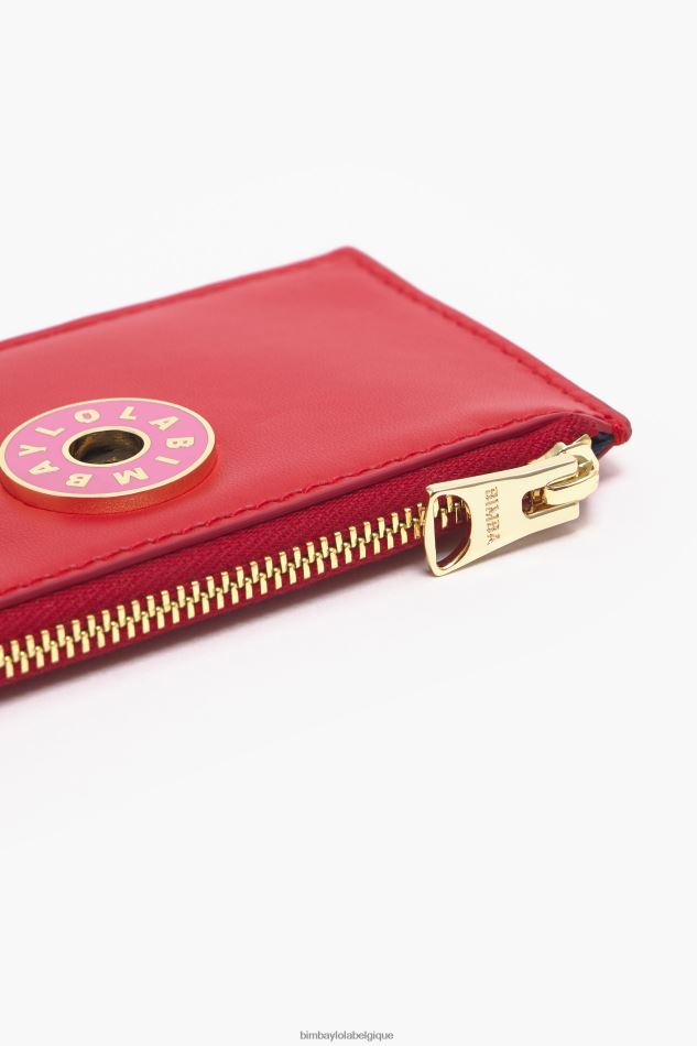 accessoires Bimba Y Lola porte-monnaie rectangulaire en cuir rouge HV44861024