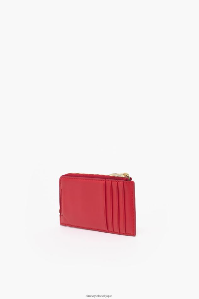accessoires Bimba Y Lola porte-monnaie rectangulaire en cuir rouge HV44861024