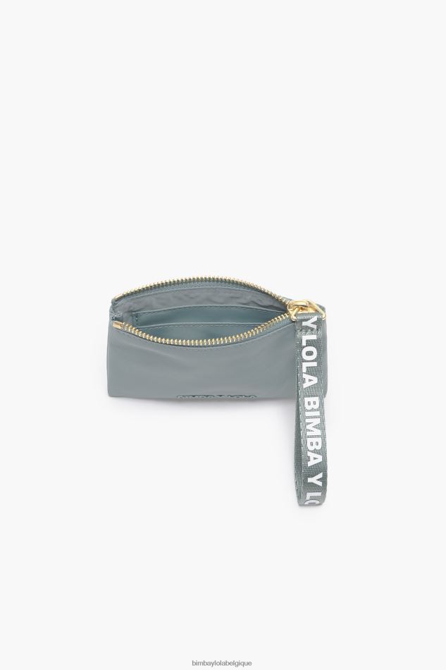 accessoires Bimba Y Lola porte-monnaie rectangulaire en nylon bleu vert HV4486983