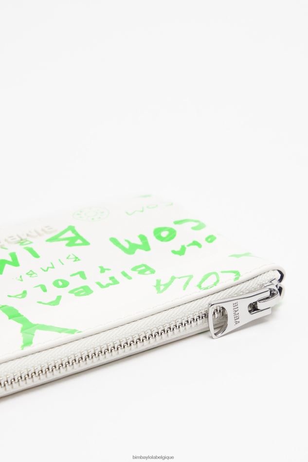 accessoires Bimba Y Lola porte-monnaie rectangulaire à imprimé crocodile blanc HV44861042