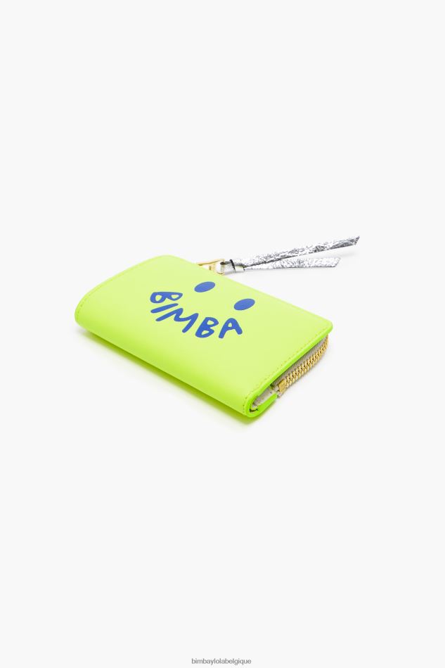 accessoires Bimba Y Lola sac à main en cuir jaune fluo HV44861035