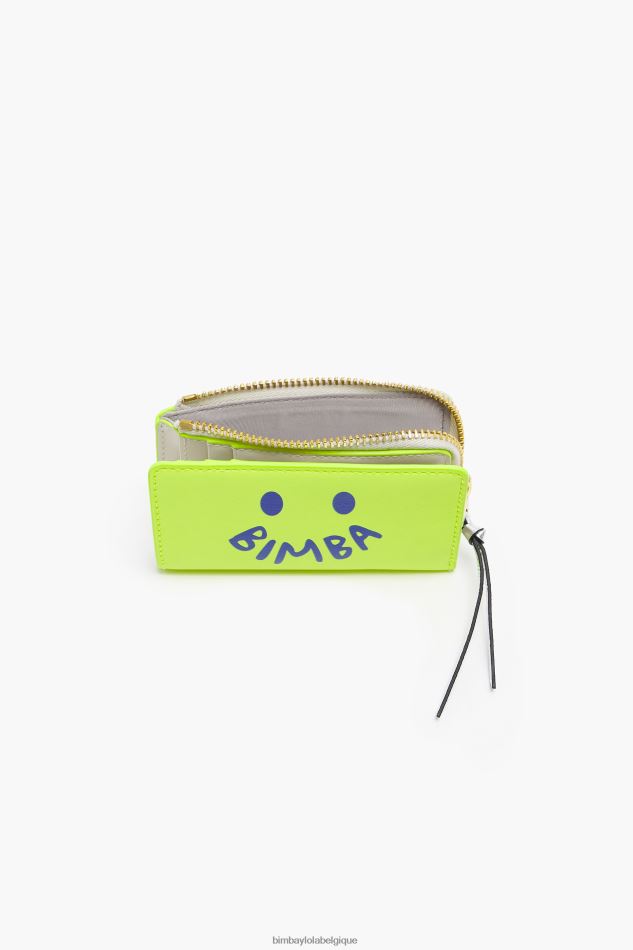 accessoires Bimba Y Lola sac à main en cuir jaune fluo HV44861035