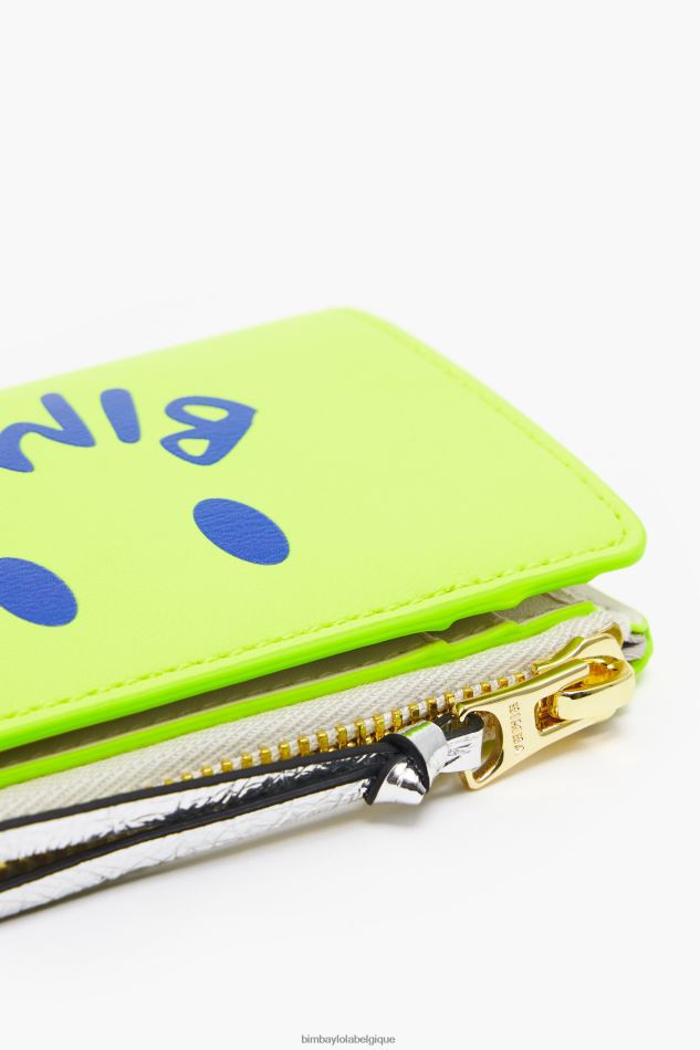 accessoires Bimba Y Lola sac à main en cuir jaune fluo HV44861035