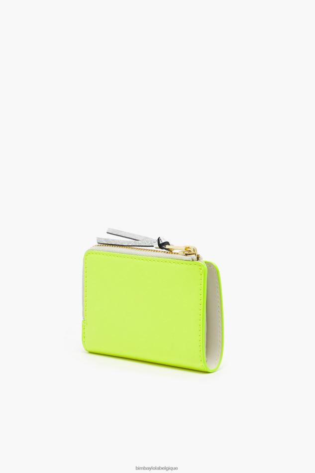 accessoires Bimba Y Lola sac à main en cuir jaune fluo HV44861035