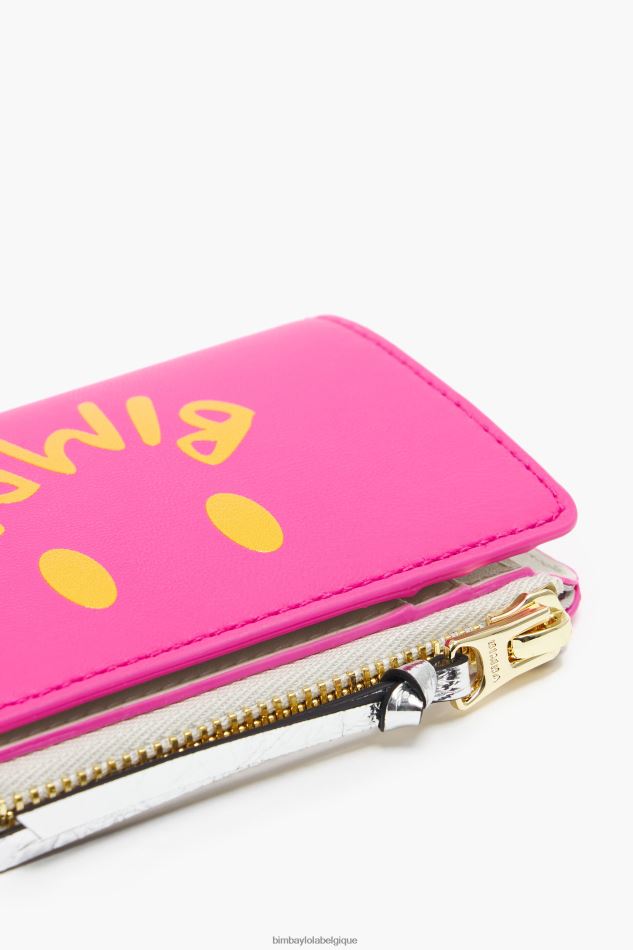 accessoires Bimba Y Lola sac à main en cuir rose néon HV44861036