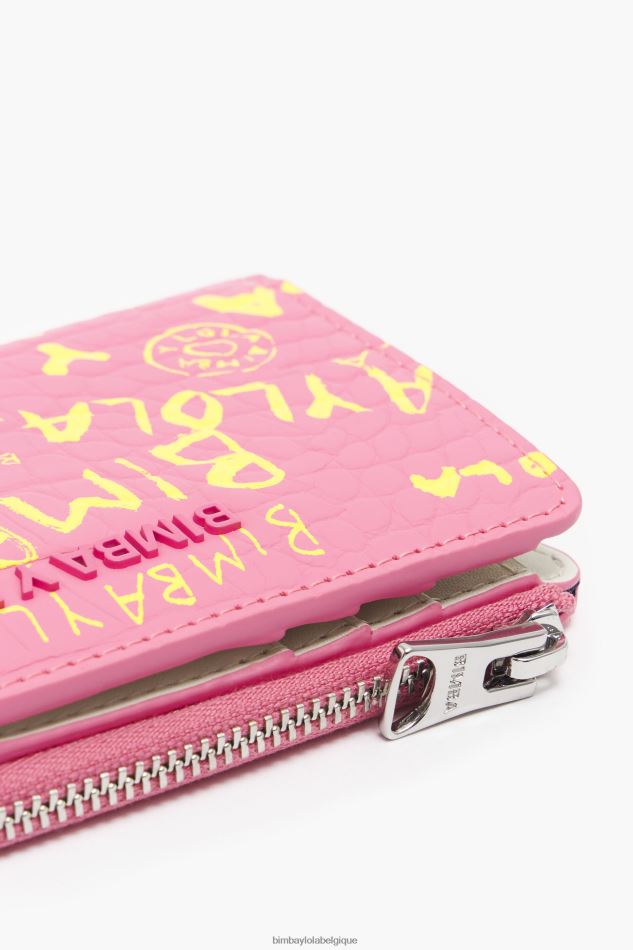 accessoires Bimba Y Lola sac à main imprimé crocodile rose HV44861038