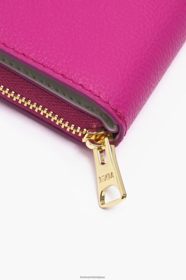 accessoires Bimba Y Lola sac à main à rabat en cuir fuchsia HV4486998