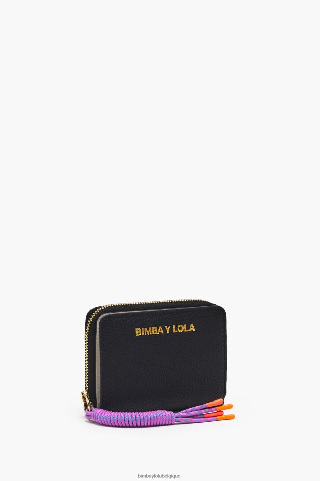 accessoires Bimba Y Lola sac à main à rabat en cuir noir HV4486985