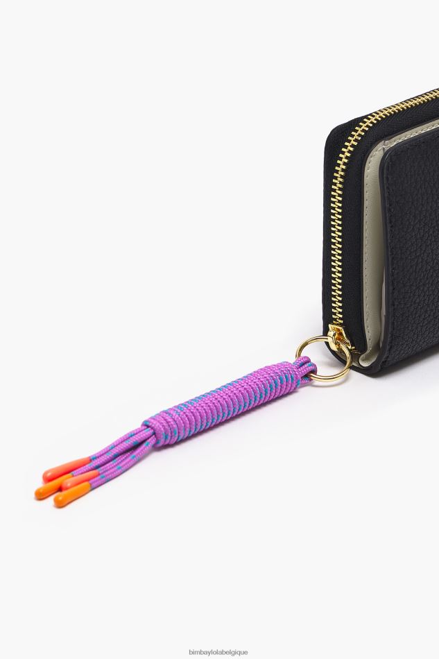 accessoires Bimba Y Lola sac à main à rabat en cuir noir HV4486985