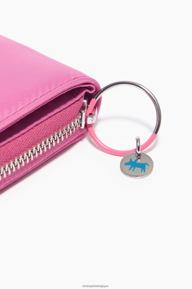 accessoires Bimba Y Lola sac à main à rabat en nylon rose HV44861059