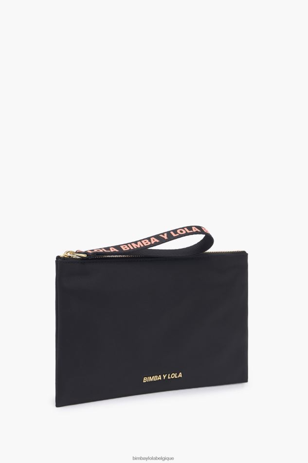 accessoires Bimba Y Lola trousse de maquillage moyenne rectangulaire en nylon noir HV44861101