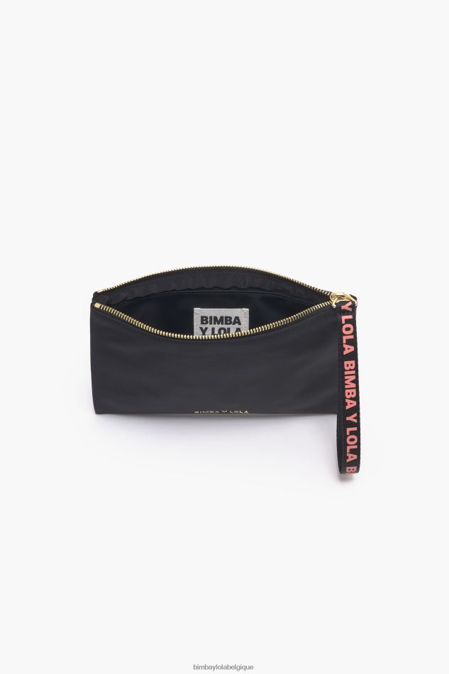 accessoires Bimba Y Lola trousse de maquillage moyenne rectangulaire en nylon noir HV44861101