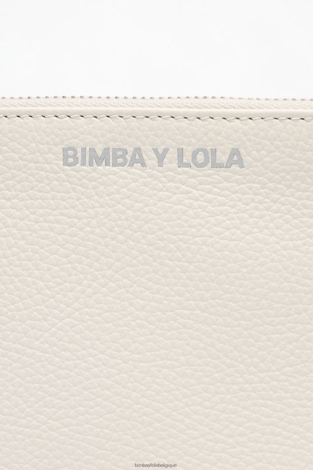 accessoires Bimba Y Lola trousse de maquillage plate en cuir blanc HV44861096