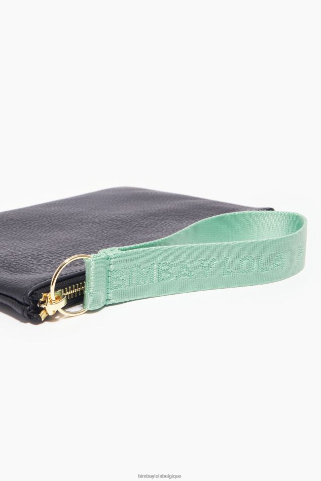 accessoires Bimba Y Lola trousse de maquillage plate en cuir noir HV44861095