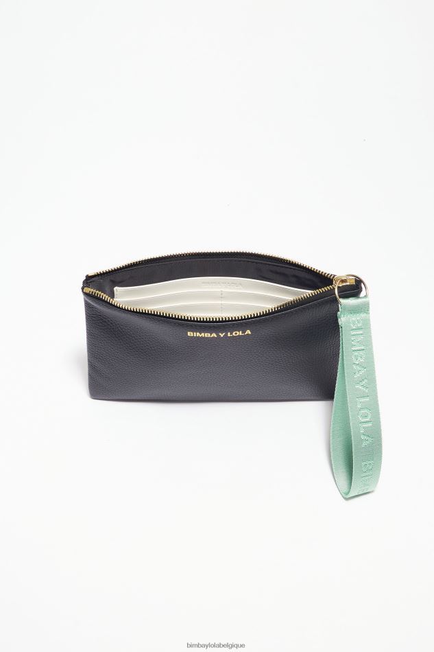 accessoires Bimba Y Lola trousse de maquillage plate en cuir noir HV44861095