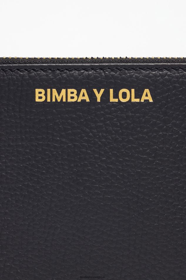 accessoires Bimba Y Lola trousse de maquillage plate en cuir noir HV44861095