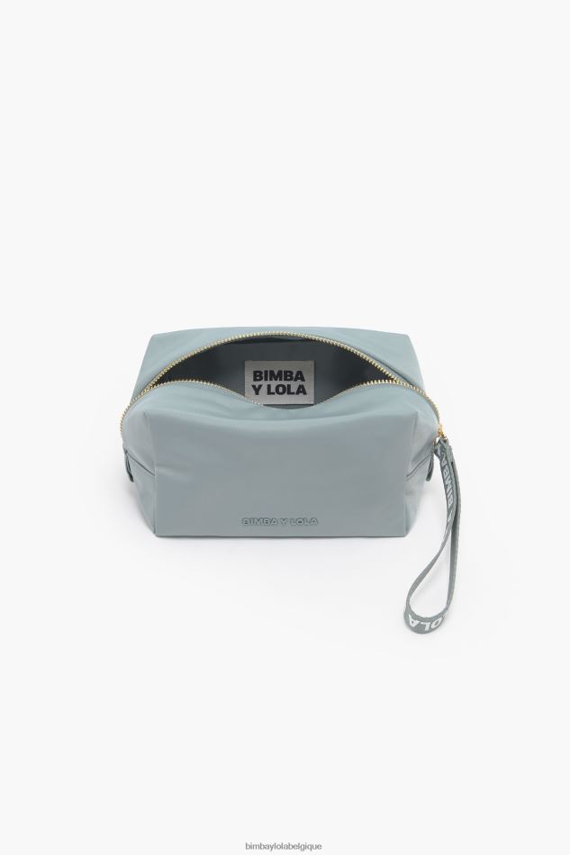 accessoires Bimba Y Lola trousse de maquillage rectangulaire en nylon bleu vert HV44861093