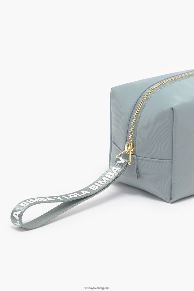accessoires Bimba Y Lola trousse de maquillage rectangulaire en nylon bleu vert HV44861093