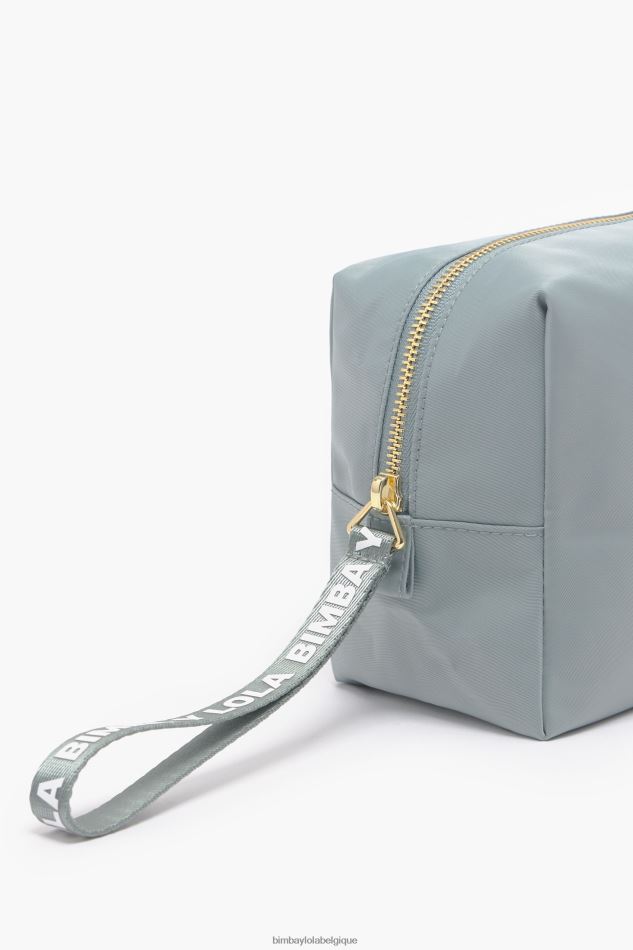 accessoires Bimba Y Lola trousse de maquillage rectangulaire en nylon bleu vert HV44861094