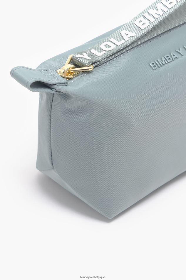 accessoires Bimba Y Lola trousse de maquillage trapèze en nylon bleu vert HV44861091