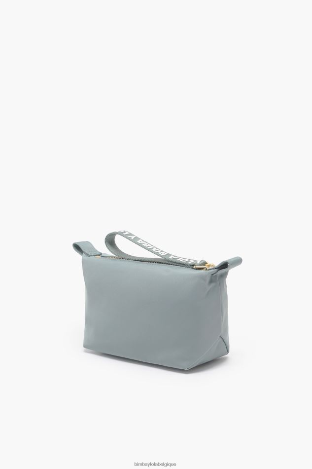 accessoires Bimba Y Lola trousse de maquillage trapèze en nylon bleu vert HV44861091