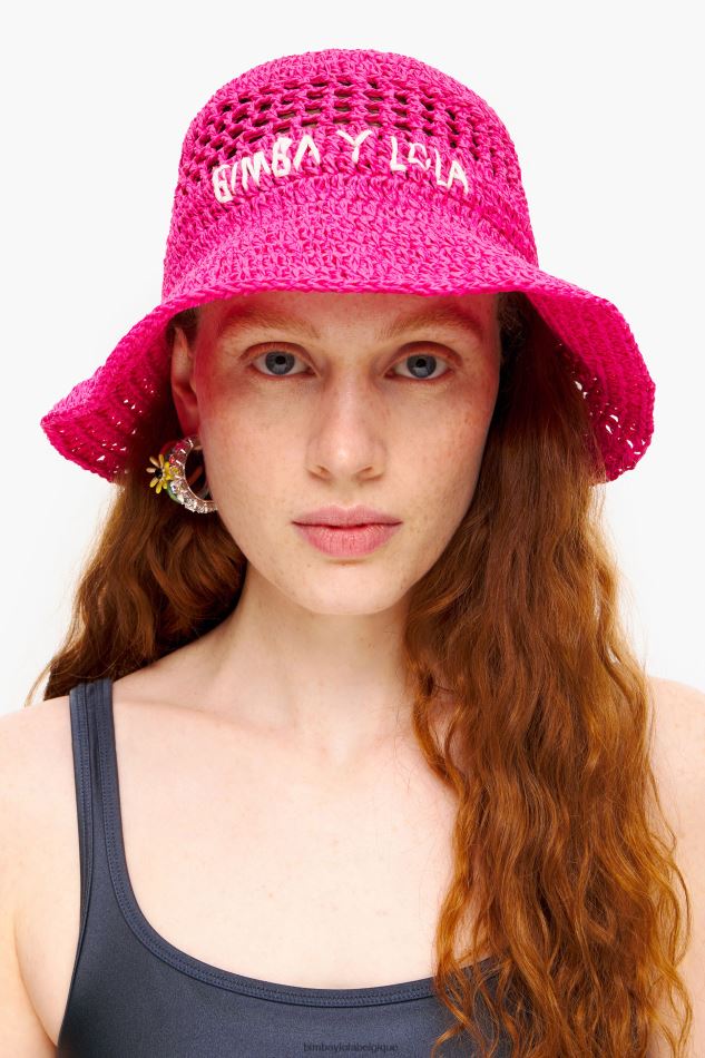 accessoires Bimba Y Lola bob en raphia rose HV44861204