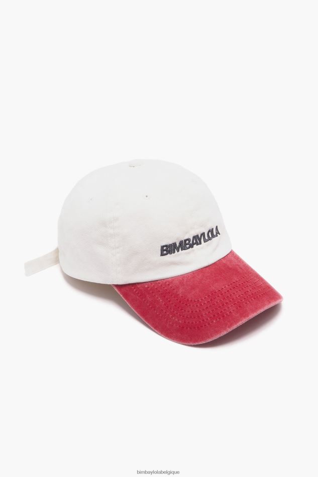 accessoires Bimba Y Lola casquette en coton bicolore blanc HV4486872