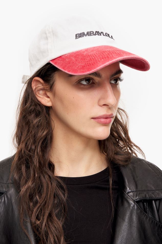 accessoires Bimba Y Lola casquette en coton bicolore blanc HV4486872