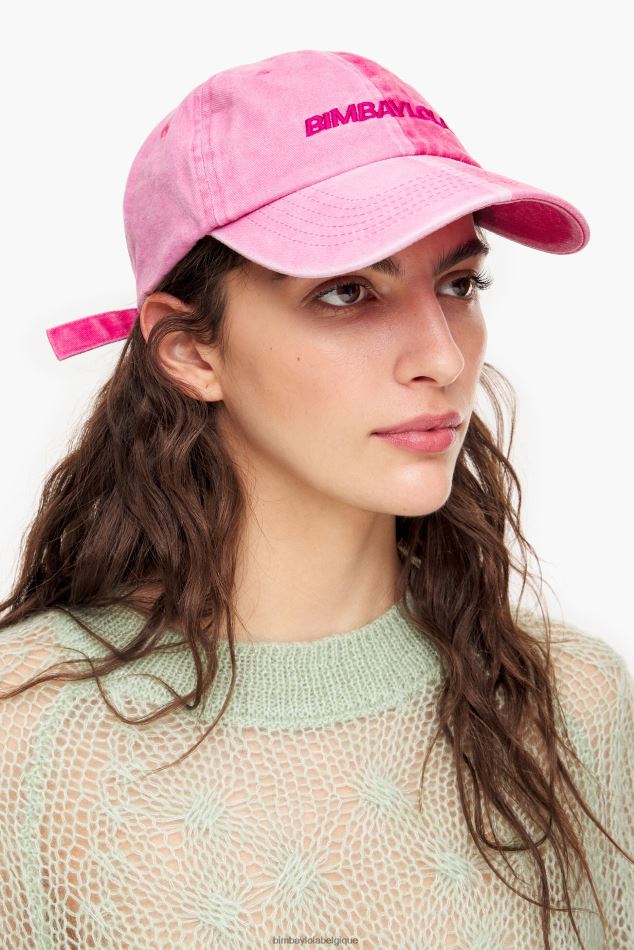 accessoires Bimba Y Lola casquette en coton bicolore rose HV4486871