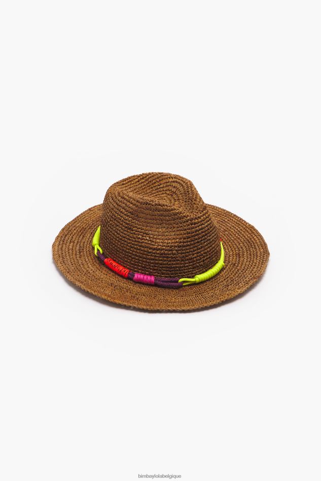 accessoires Bimba Y Lola chapeau de raphia bronzer HV4486862