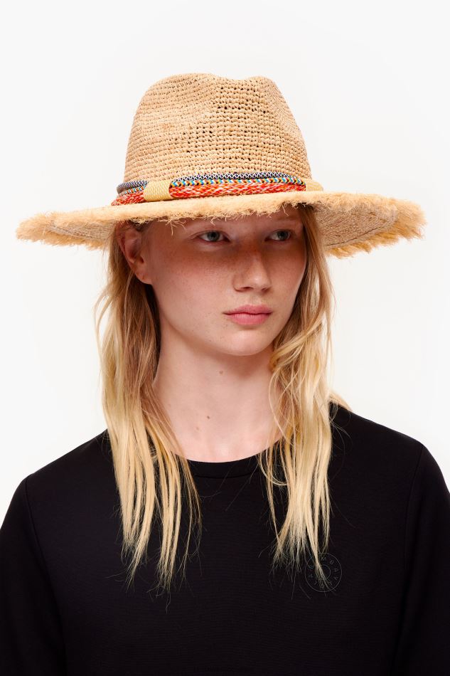 accessoires Bimba Y Lola chapeau de raphia naturel HV4486865