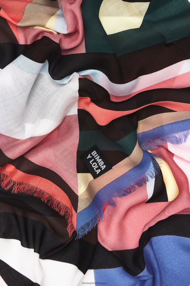 accessoires Bimba Y Lola châle à logo géométrique corail HV4486646