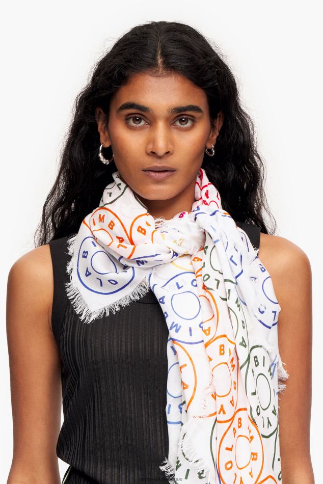 accessoires Bimba Y Lola châle à logos blanc HV4486624