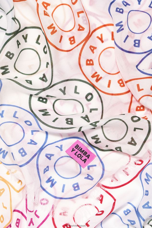 accessoires Bimba Y Lola châle à logos blanc HV4486624